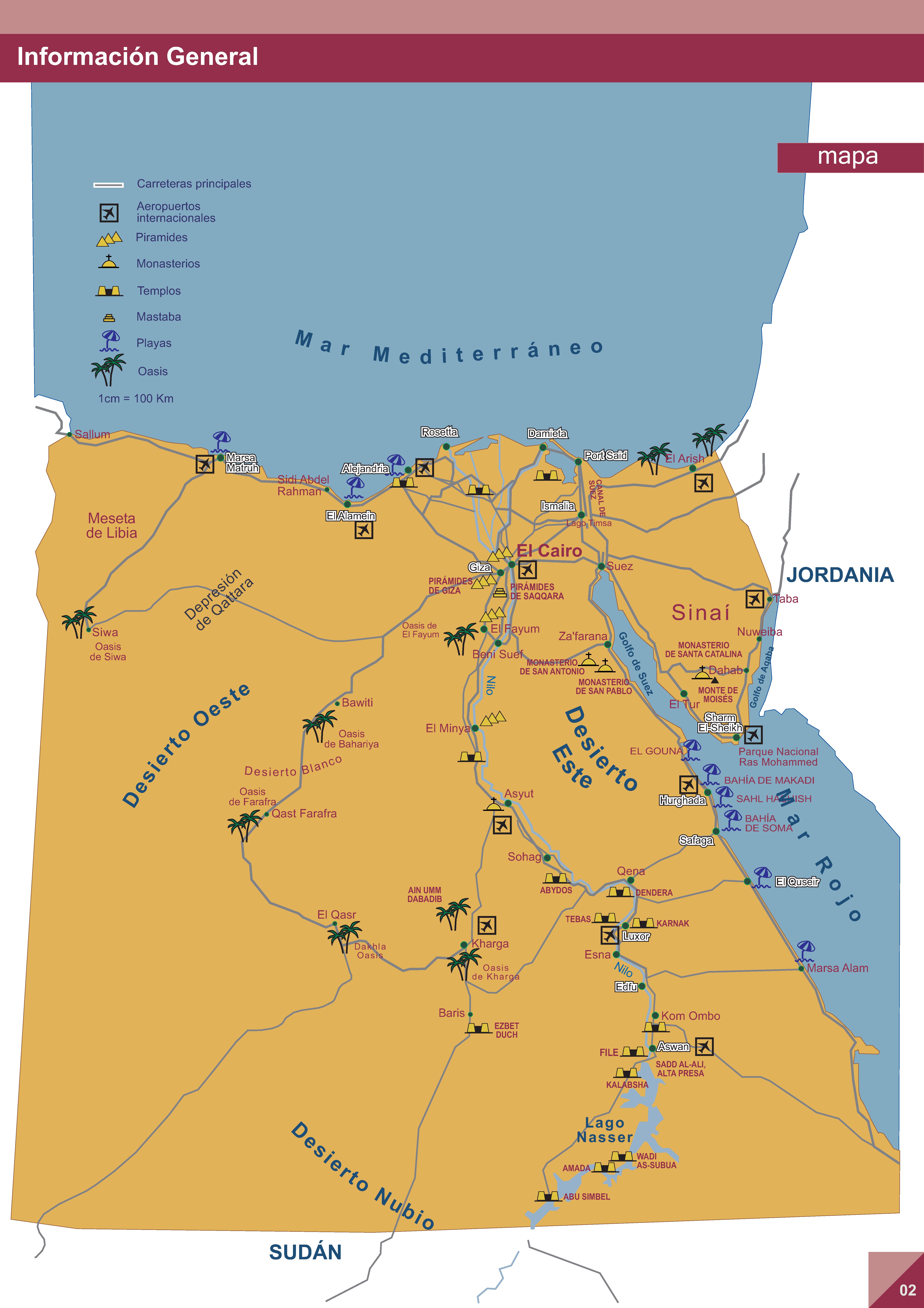 Mapa de Egipto Vectorizado