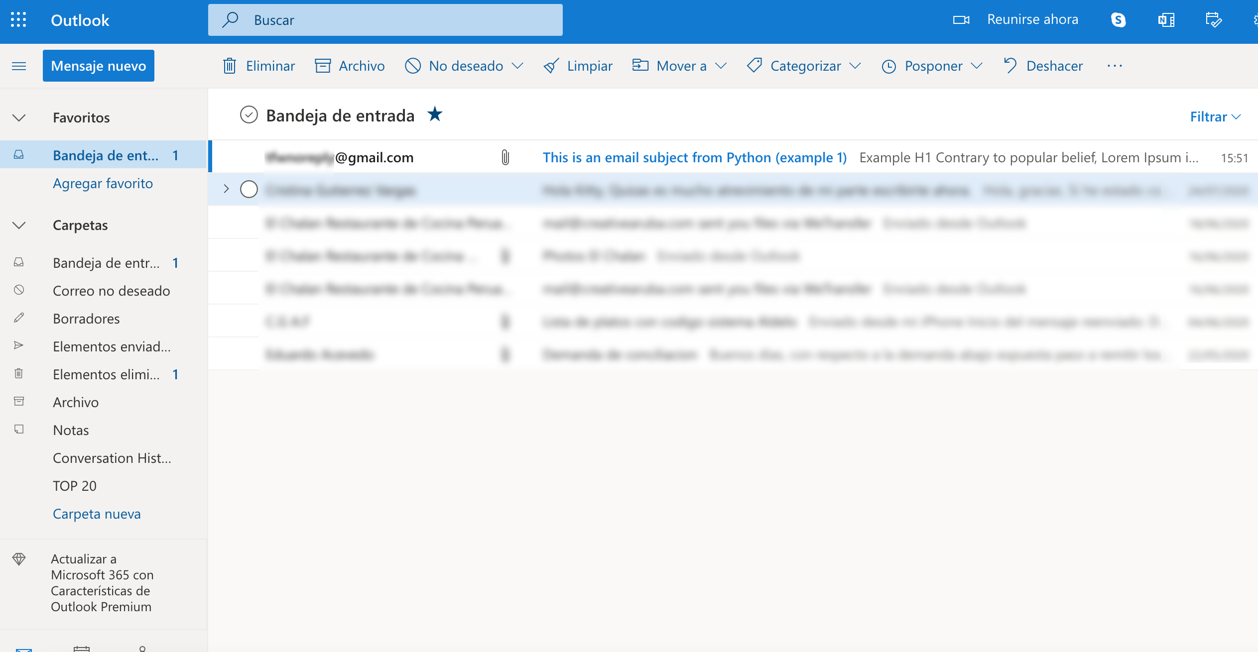 Enviar emails con python y gmail sin instalar paquetes extras